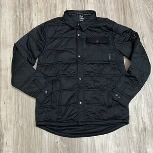 Messi Collection Men's Water Repellent Lightweight Puffer Jacket Black Size M